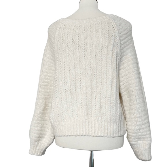 Free People Carter Soft Knit Pullover Sweater in Ivory Size XS - Picture 6 of 12